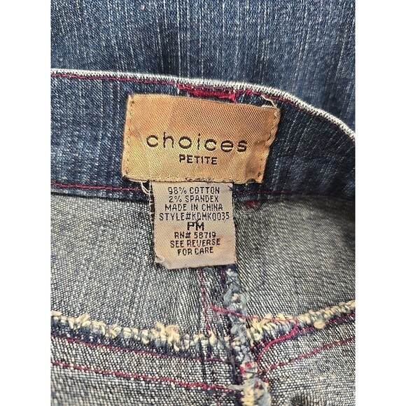 Vintage Western Prairie Cowgirl Retro Modest Flared Panel Denim Skirt Womens PM - Picture 5 of 6